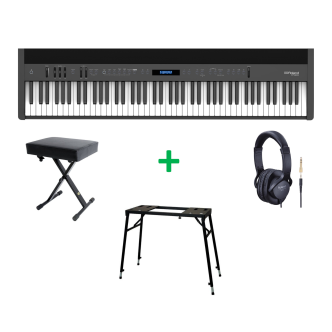 Roland FP-60X BUNDEL BK Zwart gesatineerd