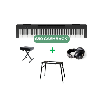 Yamaha P-145 BUNDEL B Zwart gesatineerd