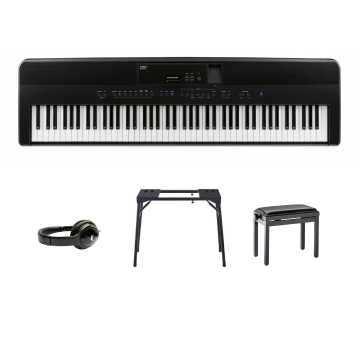 Kawai ES-520 BUNDEL B Zwart gesatineerd