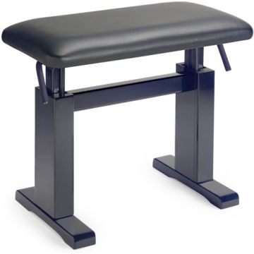Pianobank Hydraulisch Zwart Gesatineerd