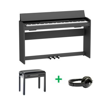 Roland F107 BUNDEL BK Zwart gesatineerd