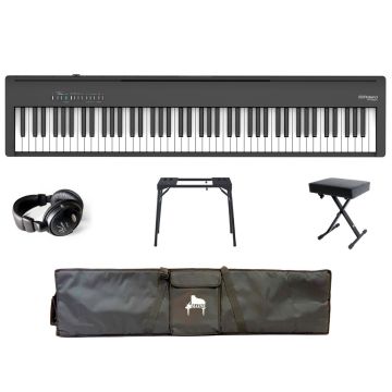 Roland FP-30X PORTABLE BUNDLE BK Black satin