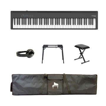 Roland FP-30X PORTABLE BUNDEL BK Zwart gesatineerd