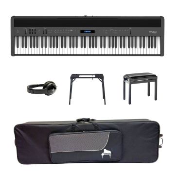 Roland FP-60X PORTABLE BUNDEL BK Zwart gesatineerd