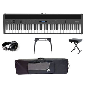 Roland FP-60X PORTABLE BUNDEL BK Zwart gesatineerd