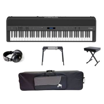 Roland FP-90X PORTABLE BUNDLE BK Black satin