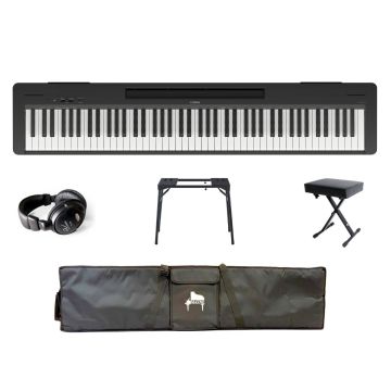 Yamaha P-145BT PORTABLE BUNDLE B Black satin