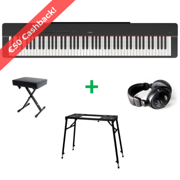 Yamaha P-225 BUNDLE B Black satin