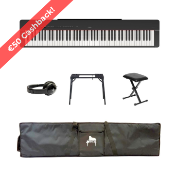 Yamaha P-225 PORTABLE BUNDLE B Black satin