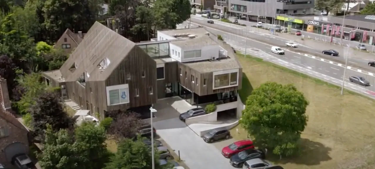 Drone view Pianos Maene Ghent