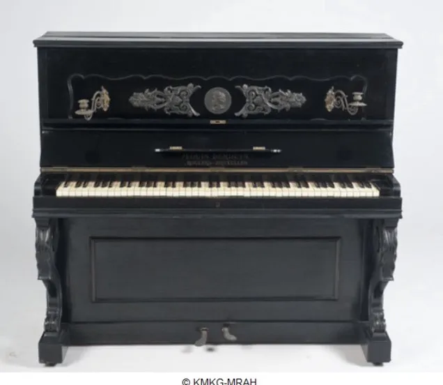 Old black piano