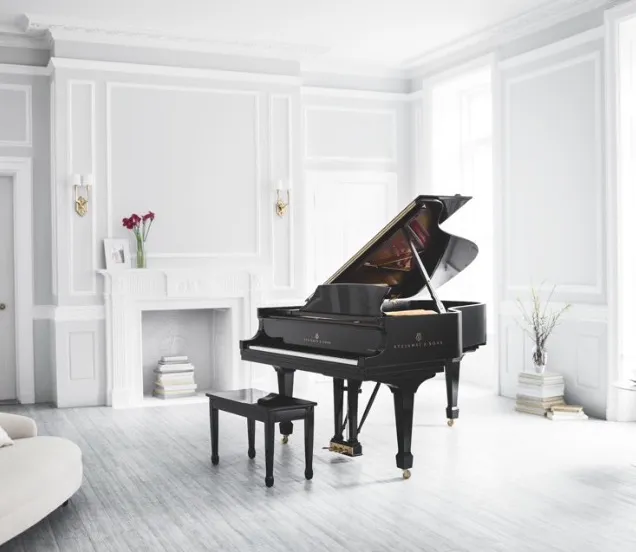 Grand piano in the living room