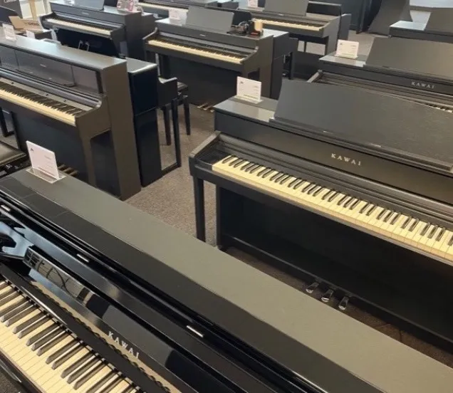 Digital piano showroom