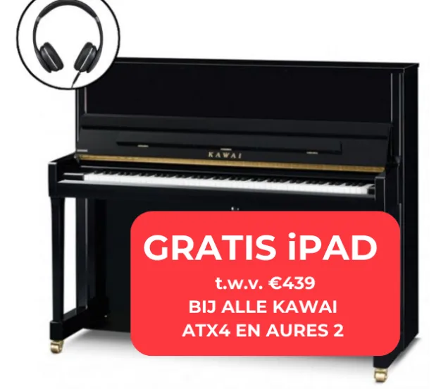 Gratis iPad bij alle Kawai ATX4 en AURES2 modellen