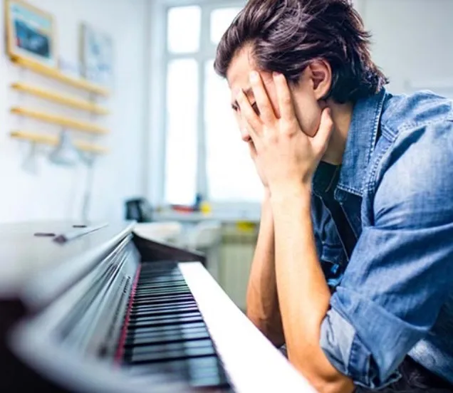 Piano geduld bij het oefenen